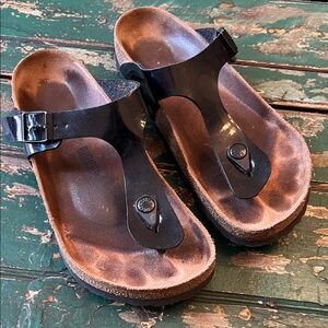 Birkenstock Glossy Black Sandals